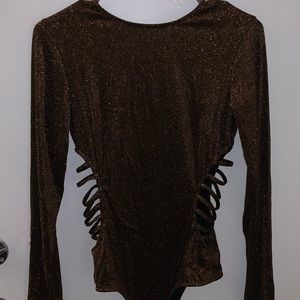 Glitter Copper Bodysuit